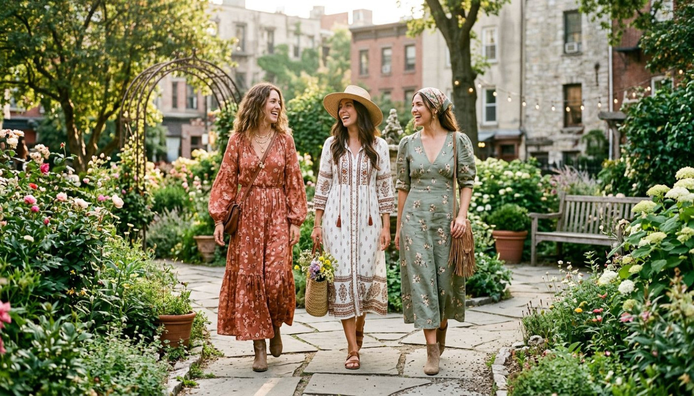 Wie kann man Boho-Kleider für jede Jahreszeit stilvoll kombinieren?